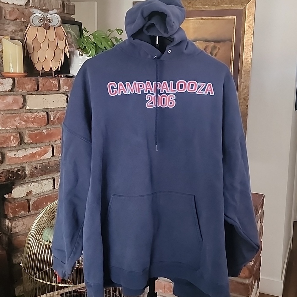 Hanes Ultimate Cotton Vintage 2006 Campapalooza Hoodie Y2K - Picture 1 of 6